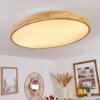 BAGAHA Ceiling Light LED brown, Wood like finish, 1-light source, Remote control