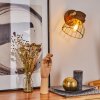 GRUNNFJORD Wall Light brass, Ecru, 1-light source