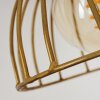 GRUNNFJORD Wall Light brass, Ecru, 1-light source