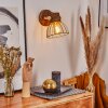 GRUNNFJORD Wall Light brass, Ecru, 1-light source