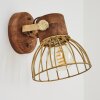 GRUNNFJORD Wall Light brass, Ecru, 1-light source