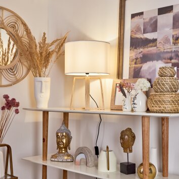 LEUKERBAD Table lamp Ecru, 1-light source