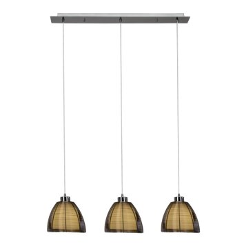 Brilliant Relax Pendant Light bronze, chrome, 3-light sources