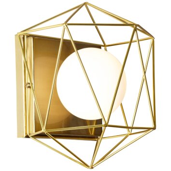 Brilliant SYNERGY Wall Light brass, white, 1-light source