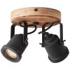 Brilliant INGE Spotlight Dark wood, 2-light sources