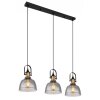 Globo DOROTHEA Pendant Light brass, black, 3-light sources