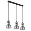 Globo DOROTHEA Pendant Light brass, black, 3-light sources