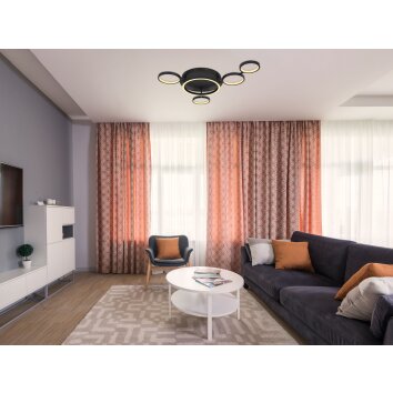 Globo ANTONIUS Ceiling Light LED black, 1-light source