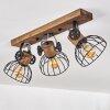 ORNY Ceiling Light Dark wood, black, 3-light sources