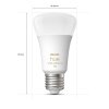 Philips Hue WHITE AMBIANCE LED E27 8 Watt 2200 - 6500 Kelvin 806 Lumen