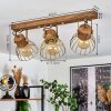 GRUNNFJORD Ceiling Light gold, Ecru, 3-light sources