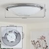 PRATTELN Ceiling Light LED chrome, 1-light source
