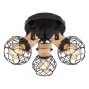 Globo LACKY Ceiling Light Light wood, black, 3-light sources