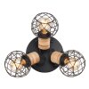 Globo LACKY Ceiling Light Light wood, black, 3-light sources