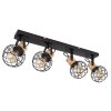 Globo LACKY Ceiling Light Light wood, black, 4-light sources