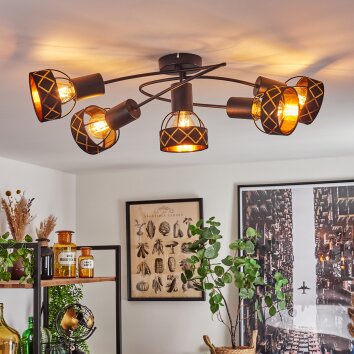 TARASP Ceiling Light black, 5-light sources