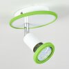 CABRI Ceiling Light LED chrome, green, white, 1-light source