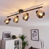 LEXINGTON Ceiling Light chrome, black, 4-light sources