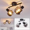 LEXINGTON Ceiling Light chrome, black, 2-light sources