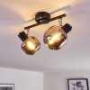LEXINGTON Ceiling Light chrome, black, 2-light sources