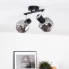 LEXINGTON Ceiling Light chrome, black, 2-light sources