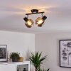 LEXINGTON Ceiling Light chrome, black, 2-light sources