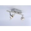Leuchten Direkt LOLA-MIKE Ceiling Light LED stainless steel, 2-light sources, Remote control, Colour changer