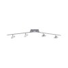 Leuchten Direkt LOLA-MIKE Ceiling Light LED stainless steel, 4-light sources, Remote control, Colour changer