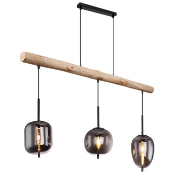 Globo BLACKY Pendant Light Ecru, black, 3-light sources