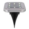 Globo Set of 2 solar lights LED black, transparent, clear, 8-light sources