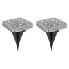Globo Set of 2 solar lights LED black, transparent, clear, 8-light sources