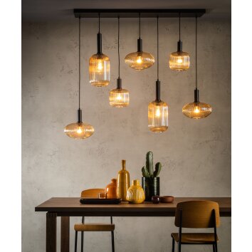 Lucide MALOTO Pendant Light black, 7-light sources