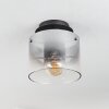 WICHITA Ceiling Light smoke coloured, black, 1-light source