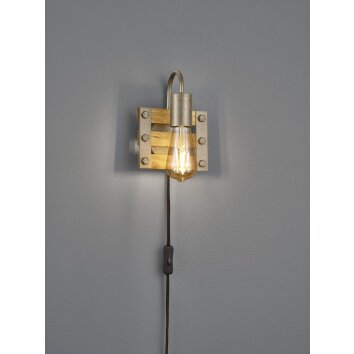 Trio KHAN Wall Light Ecru, Aged nickel, 1-light source