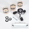 WIGAN Ceiling Light black, 3-light sources