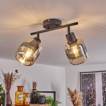 WIGAN Ceiling Light black, 2-light sources