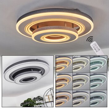 KOLO Ceiling Light LED grey, white, 1-light source, Remote control
