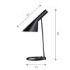 Louis Poulsen AJ Table Lamp black, 1-light source