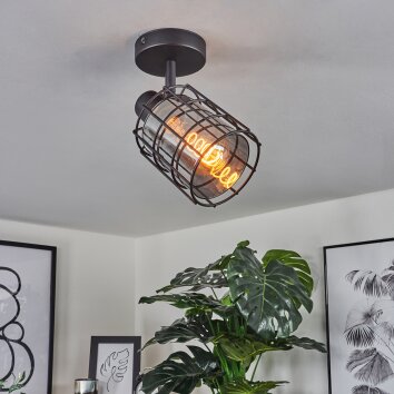 LUNGERNSEE Ceiling Light black, 1-light source