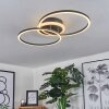 LITHGOW Ceiling Light LED black, 2-light sources, Remote control, Colour changer