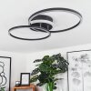 LITHGOW Ceiling Light LED black, 2-light sources, Remote control, Colour changer