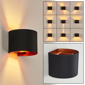 BADAJOZ Wall Light copper, black, 1-light source