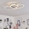 LITHGOW Ceiling Light LED silver, 2-light sources, Remote control, Colour changer