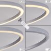 LITHGOW Ceiling Light LED silver, 2-light sources, Remote control, Colour changer