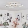 LITHGOW Ceiling Light LED silver, 2-light sources, Remote control, Colour changer