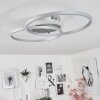 LITHGOW Ceiling Light LED silver, 2-light sources, Remote control, Colour changer