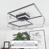 LITHGOW Ceiling Light LED black, 2-light sources, Remote control, Colour changer