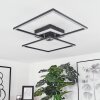LITHGOW Ceiling Light LED black, 2-light sources, Remote control, Colour changer