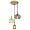Globo NORMY Pendant Light brass, 3-light sources