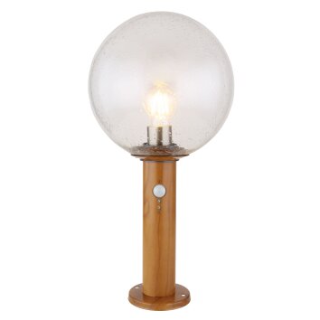 Globo OSSY path light Wood like finish, 1-light source, Motion sensor